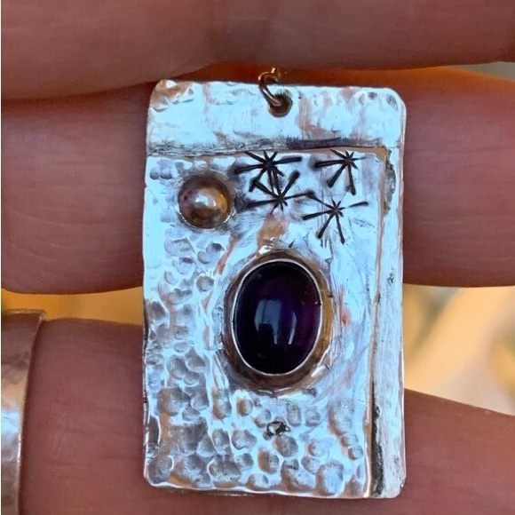 February Birthstone Pendant, Tanzanite On sterling Silver pendant - Picture 7 of 9